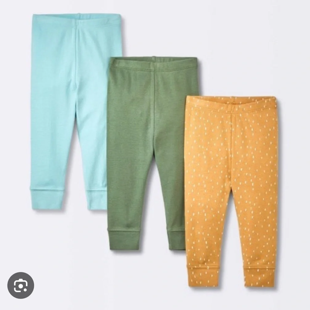 Cloud Island Baby 3pk Safari Pants - newborn size. Nwt